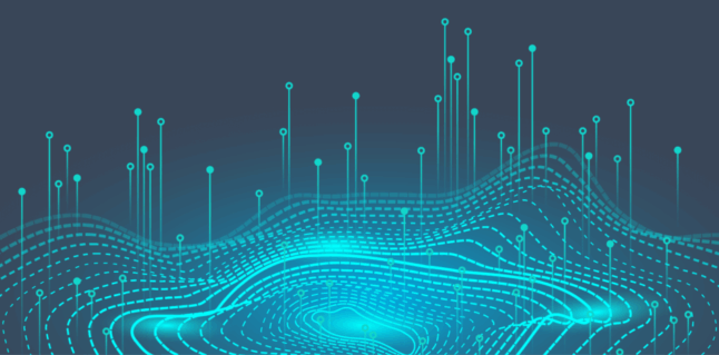 A digital topographic map illustration