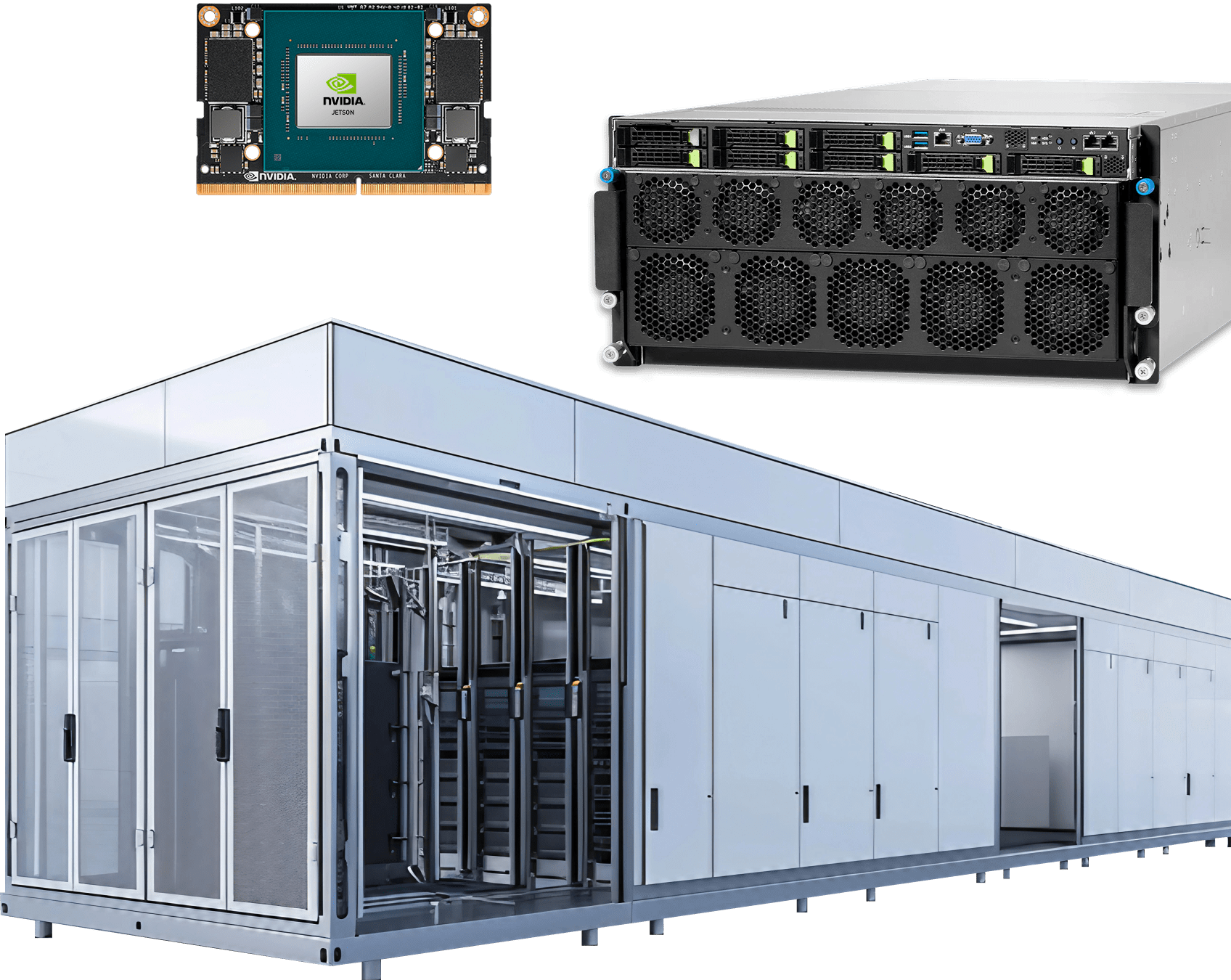 deploy AI with jetson nano chip, appliance, or containerized data centers