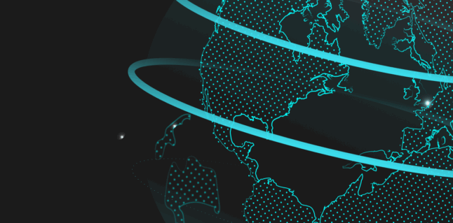 information traveling across a globe to represent cross-regional governance and communication